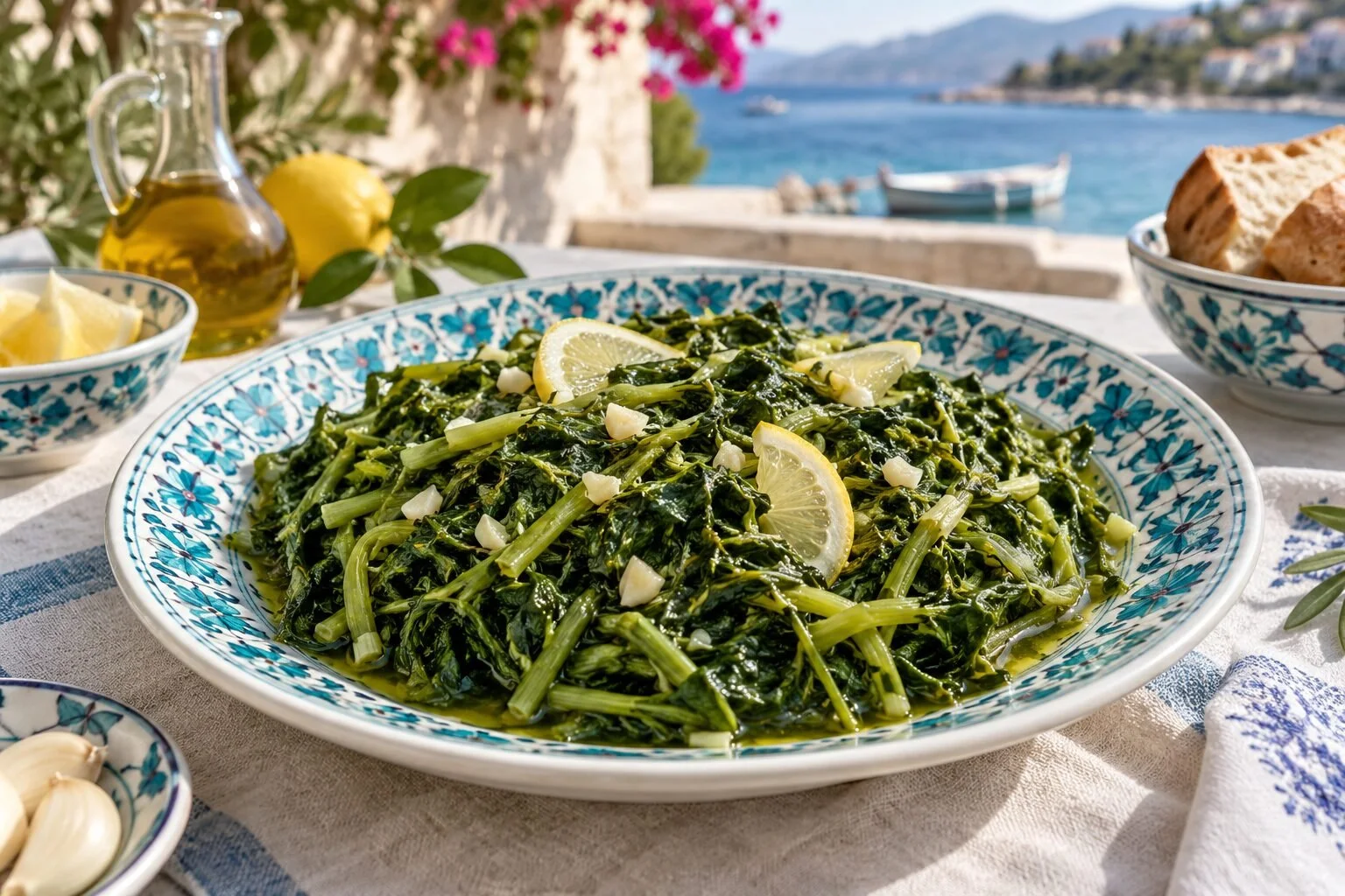 Turp Otu Salatası — Wild Radish Greens
