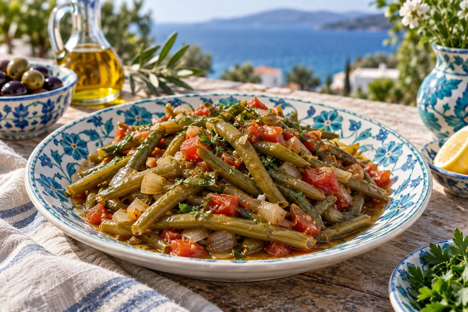 Zeytinyağlı Taze Börülce — Aegean Cowpeas