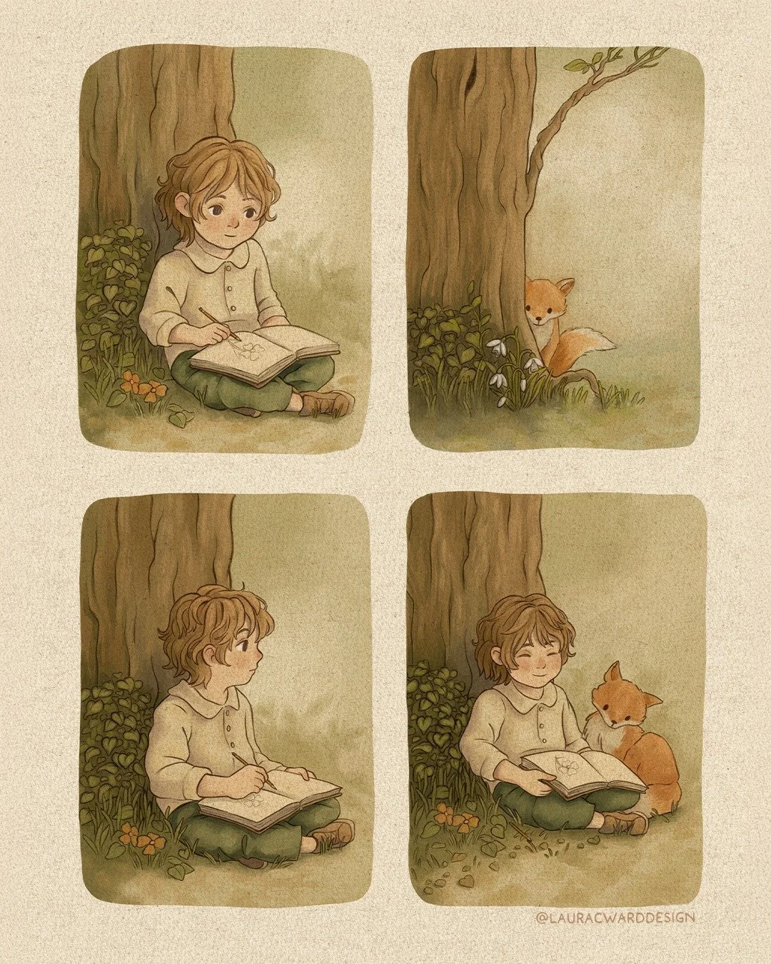 A quiet little sequence I&rsquo;ve been working on ✨
#childrensillustration #narrativeillustration  #kidlitart  #kidlitillustration  #childrensbooksillustrator  #illustratorsoninstagram  #visualstorytelling  #narrativeillustration #picturebooks