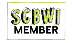 SCBWI Member logo with green and black text on a white background