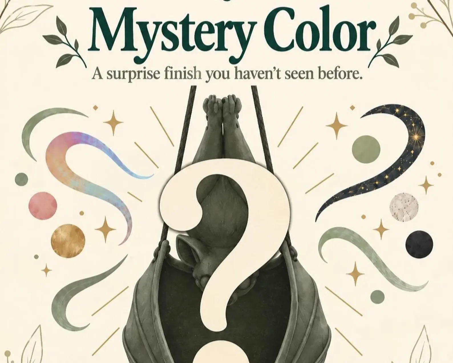 Mystery Color poster: a surprise bat planter finish that may be unique, or part of the standard line-up. You don't get to choose, but we'll never send something we wouldn't be proud to hang ourselves