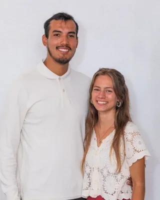 Alejandro Zendejas, a team member and former resident of St. Innocent Orphanage, with his wife