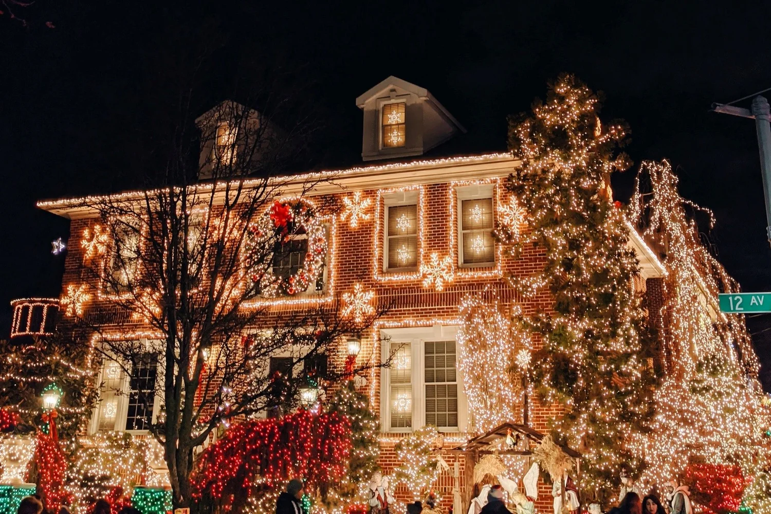 Home with holiday lights