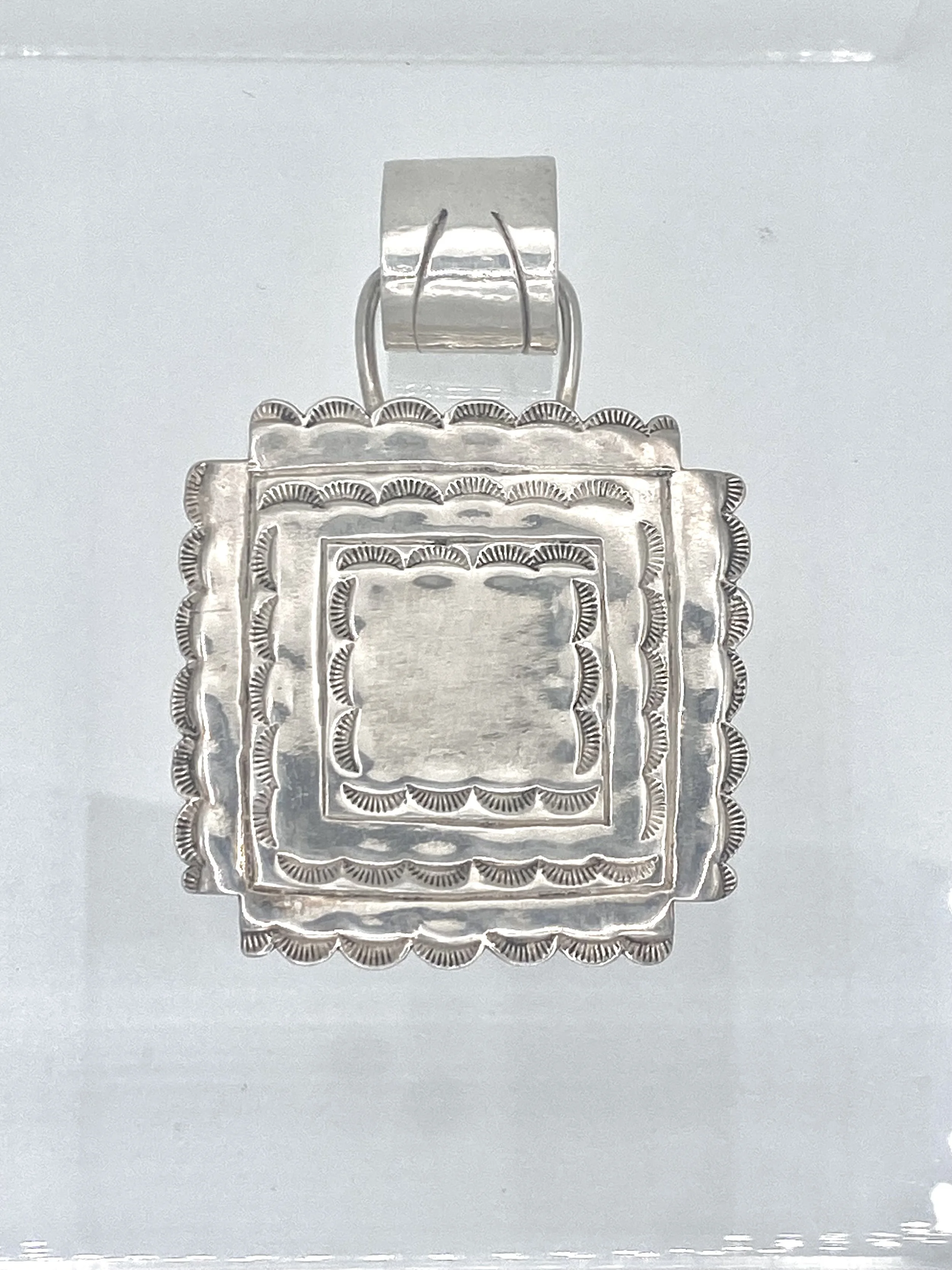 Stamped Square Pendant