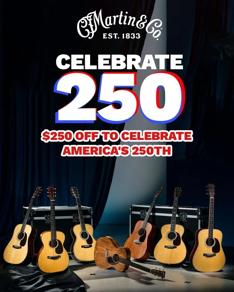 Now through the end of July, save $250 off any new Martin Standard Series guitar!

#martinguitar #hometownmusicshop #shenandoahvalley #acousticguitars