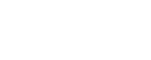 Health insurance icon with shield and cross symbol on black background.
