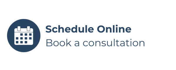 Schedule online icon with a calendar symbol and text that says 'Schedule Online Book a consultation'