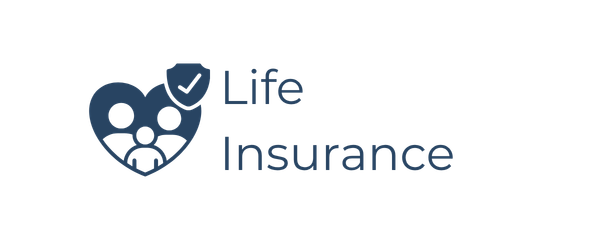 Logo for Life Insurance featuring a heart with a shield and checkmark.