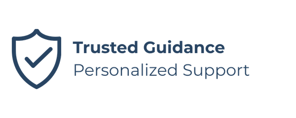 Trusted Guidance logo with shield and checkmark, accompanied by the text "Trusted Guidance Personalized Support"
