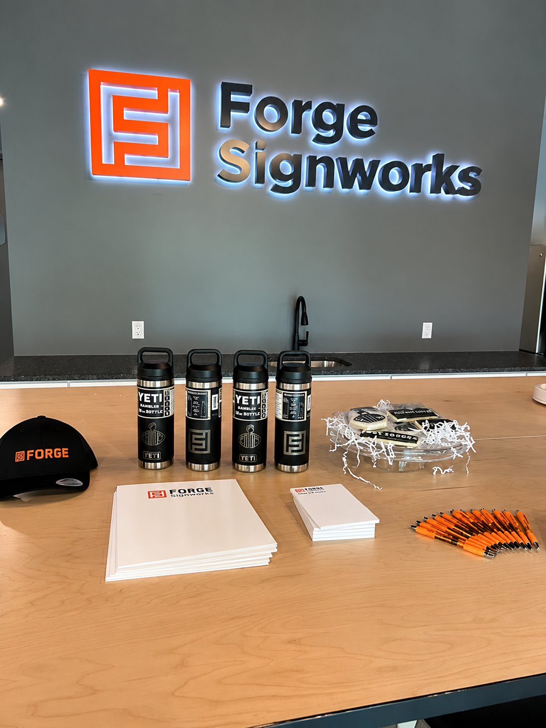 Forge swag for visiting customers