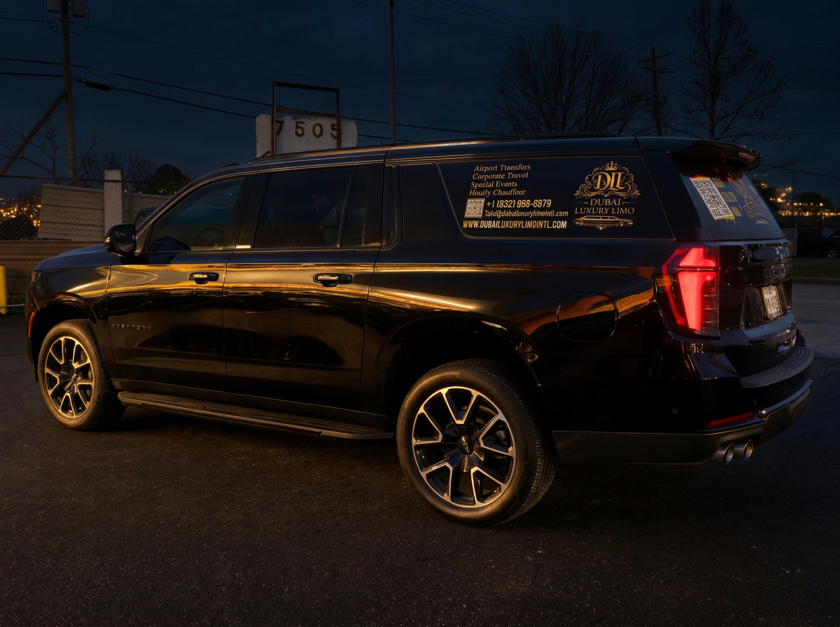 Black Dubai Luxury Limo International Chevrolet Suburban