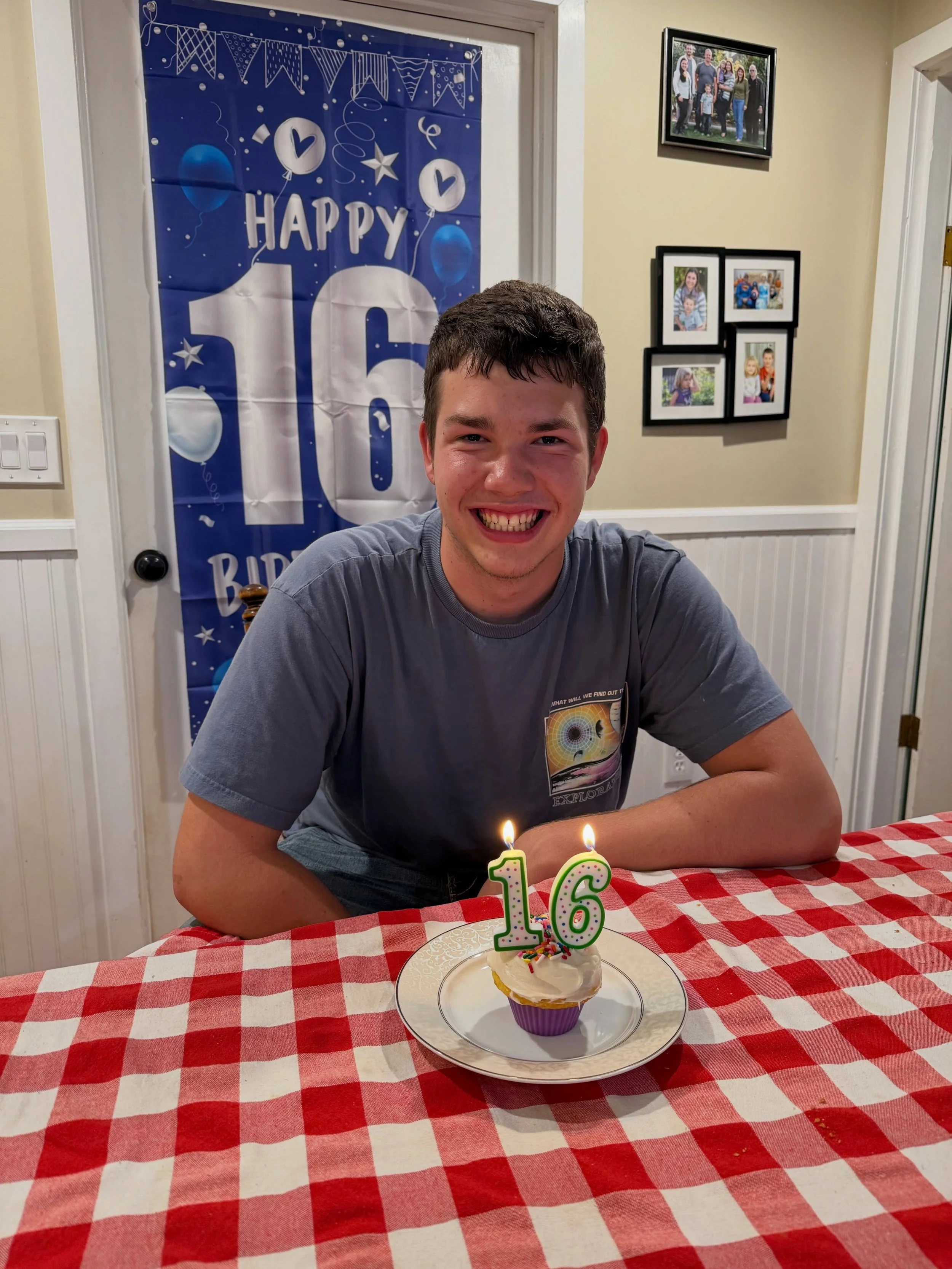 Kian is 16! We&rsquo;re so proud of the kind hearted, funny man you&rsquo;ve become. We&rsquo;re in awe daily of your curiosity and how you impress us with that big brain of yours. 🎂