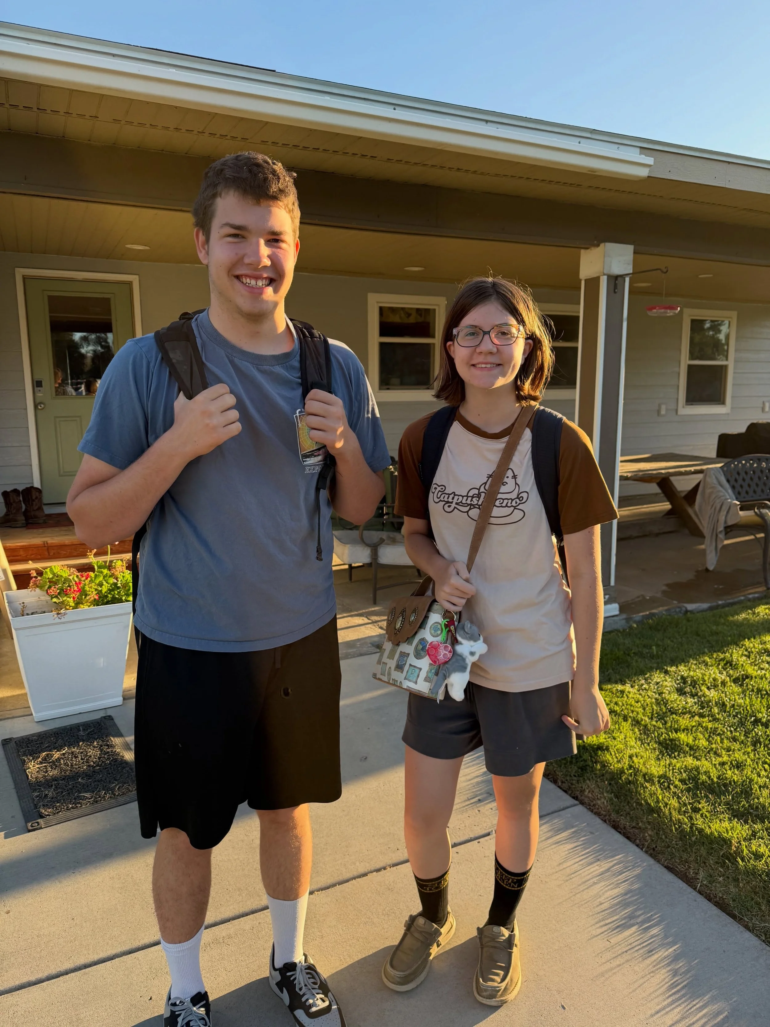 First day along school + Kian&rsquo;s 16th birthday!!! 🎂 
Megan&rsquo;s going into 9th and Kian 10th! I can&rsquo;t believe I have two high schoolers 🥹😭

#backtoschool #sweetsixteen