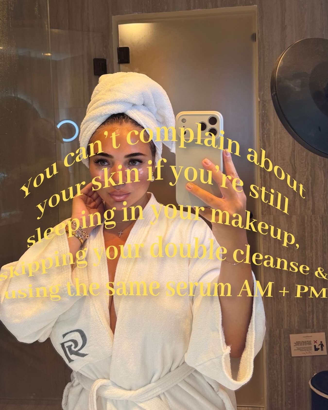 You want glass skin but won&rsquo;t double cleanse? &hellip; let&rsquo;s be serious. 😭

Your treatments can support your skin, but what you do every single day matters just as much.

✨ Double cleanse at night &mdash; especially if you wear SPF/makeu