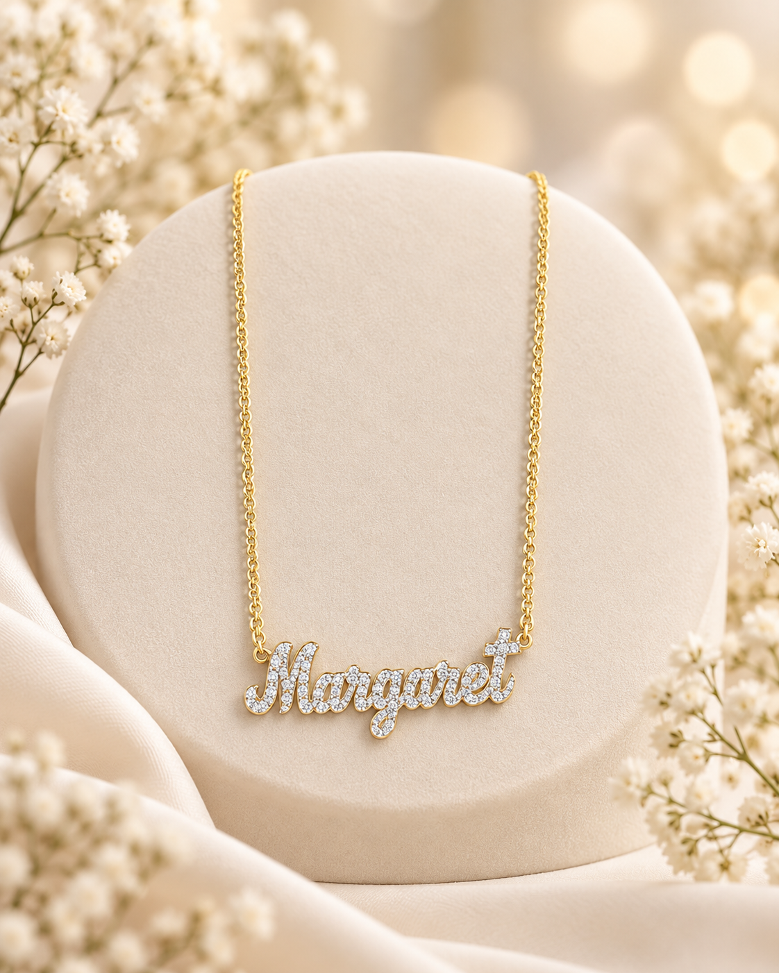 18K Custom Diamond Name