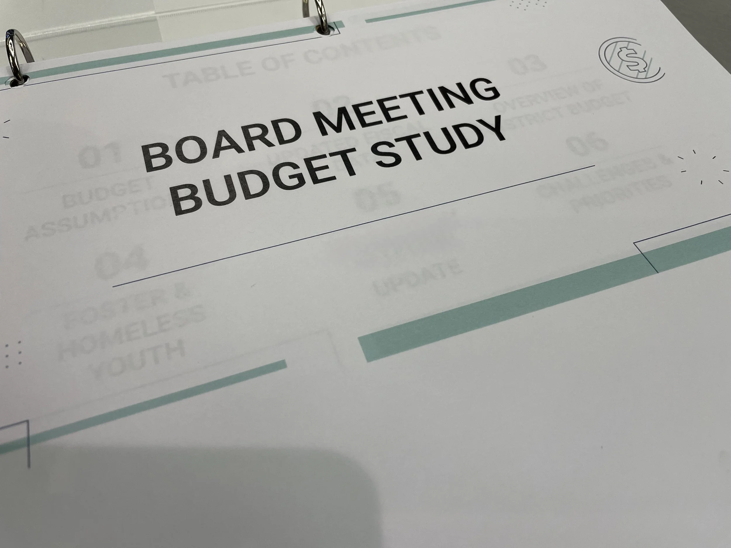 A document titled "Budget Study Session".