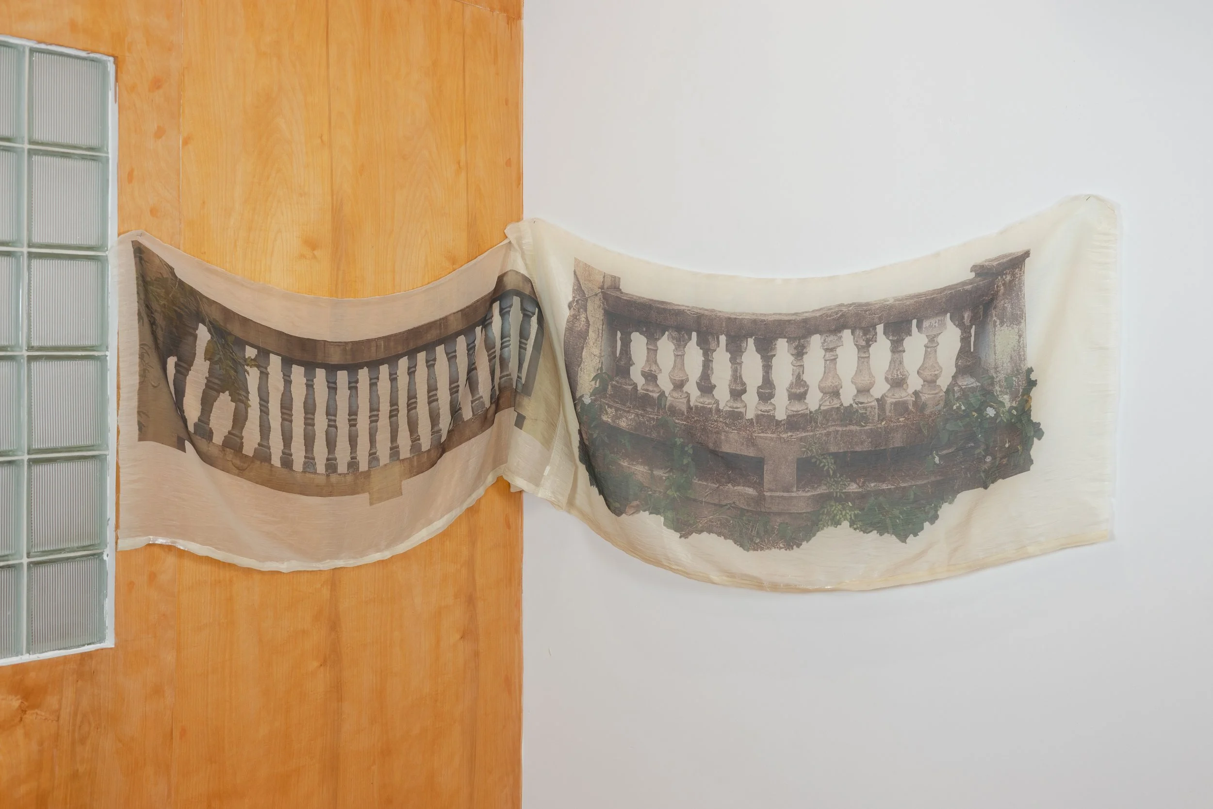   Límites que Respiran   brings together fiber-based works, printed images, and archival material, compiled and created by Isabel Padilla Bonelli. Throughout the exhibition, details drawn from Puerto Rican homes, landscapes, and vernacular architectu