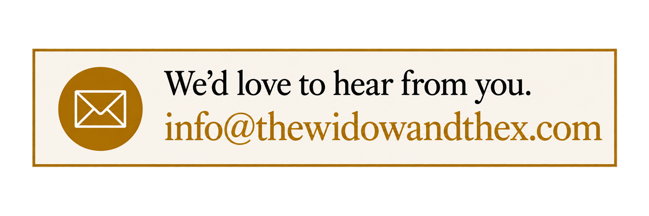 Connect with The Widow & The X