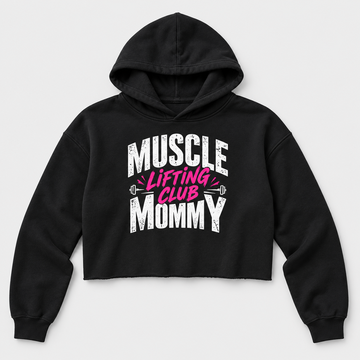 Black cropped Mommy Lifting Club hoodie (11).png