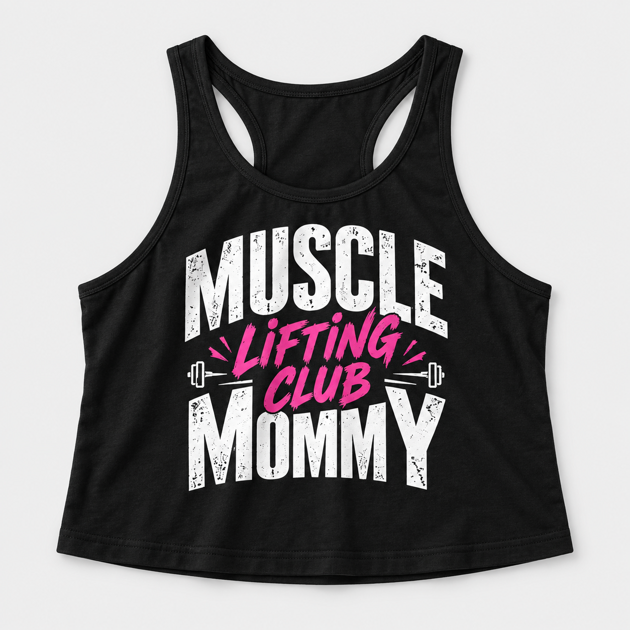 Black mommy lifting club racerback tank (14).png