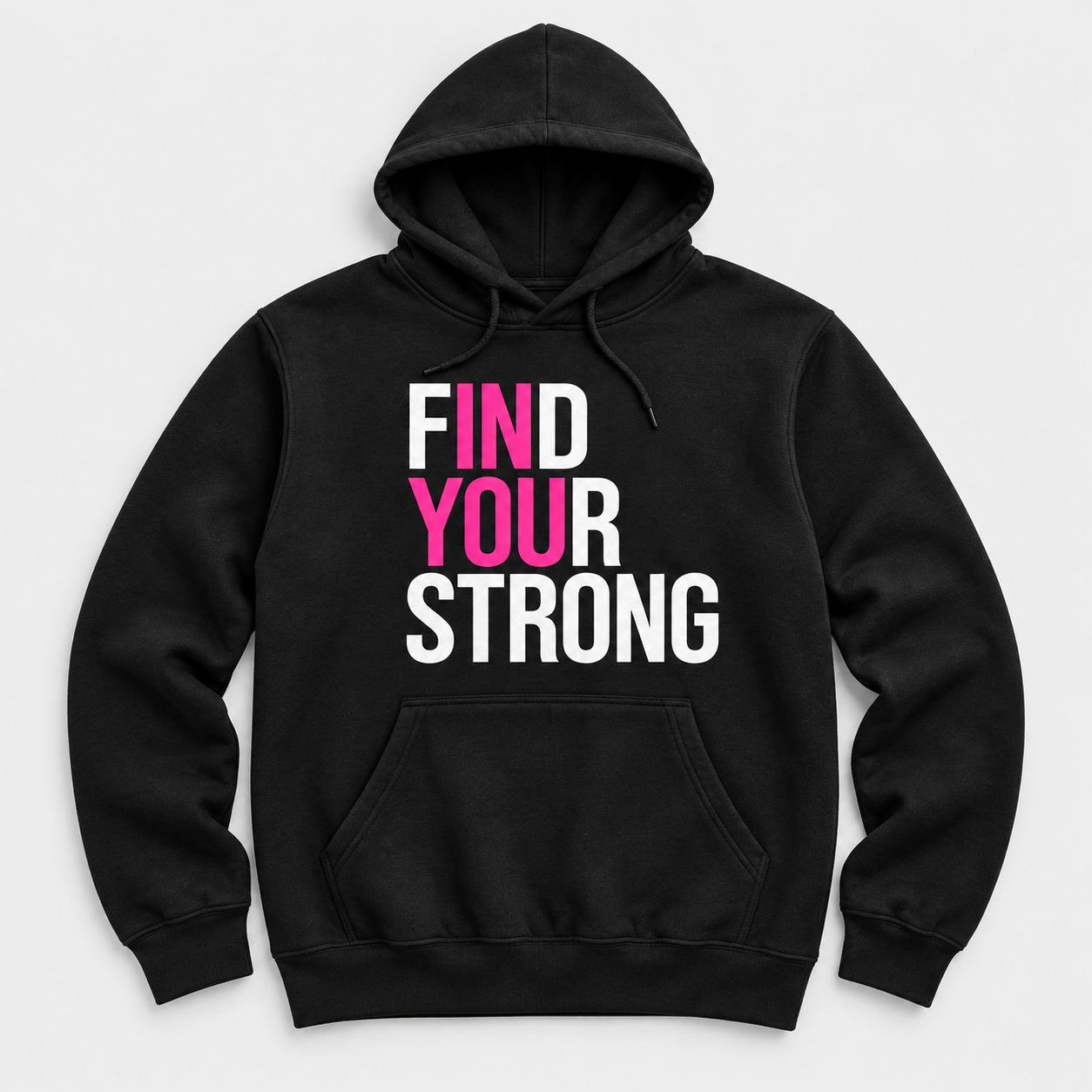 Find Your Strong black pullover hoodie (6).png