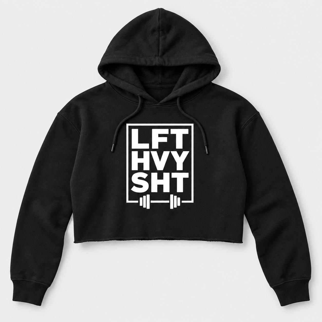Black cropped hoodie with LFT HVY SHT (7).png