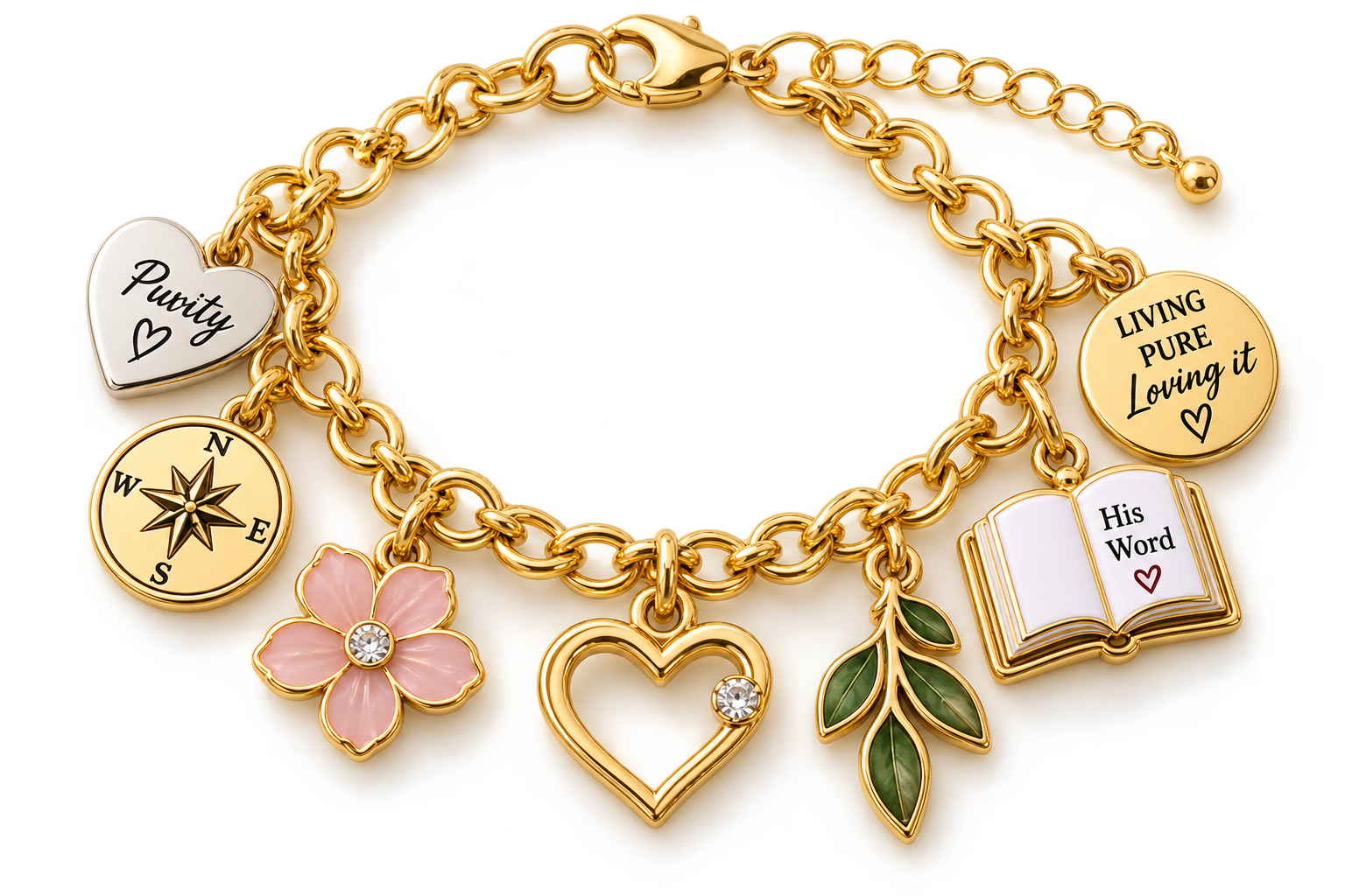 Living Pure, Loving It™ Charm Bracelet