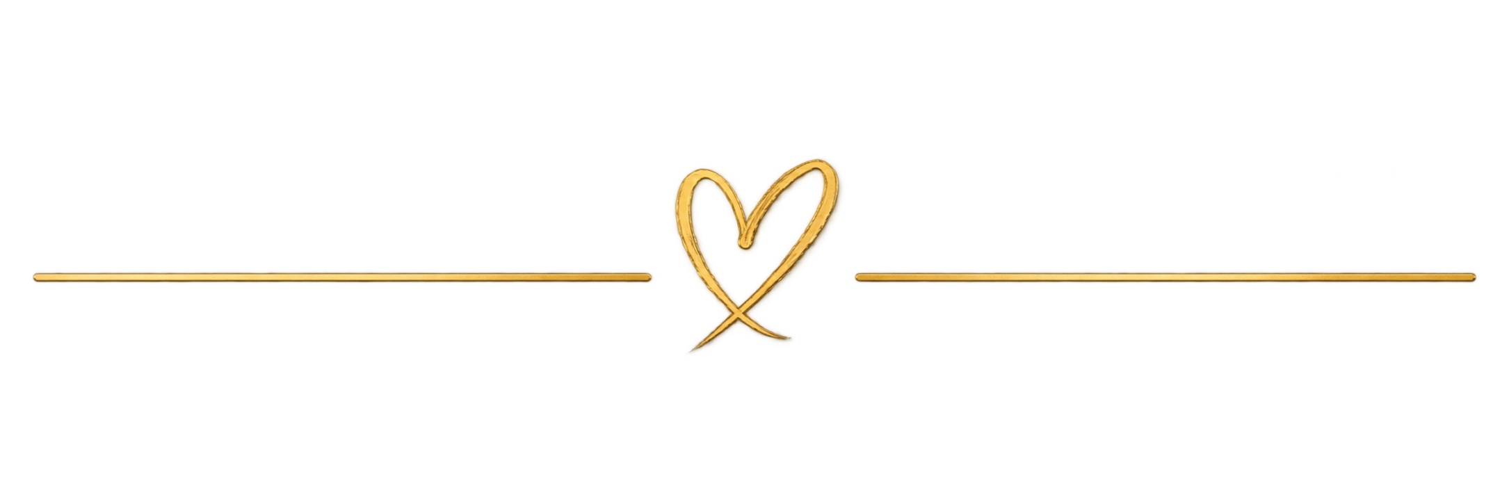 Gold heart and line divider for Sarah Odamah’s Living Pure & Loving It website.  Image title: