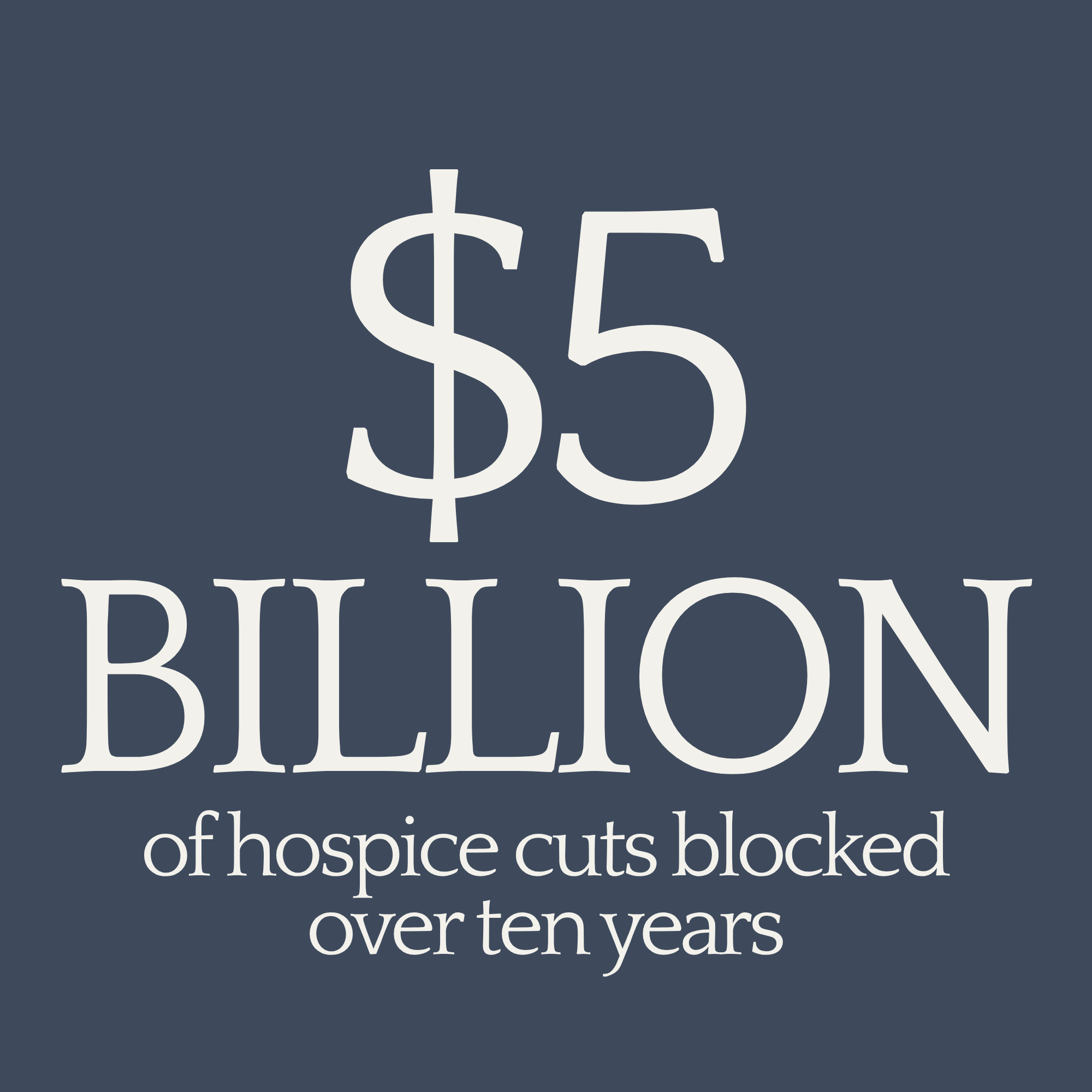 Text on a dark background stating, '$5' and 'BILLION' with additional text partially visible underneath.