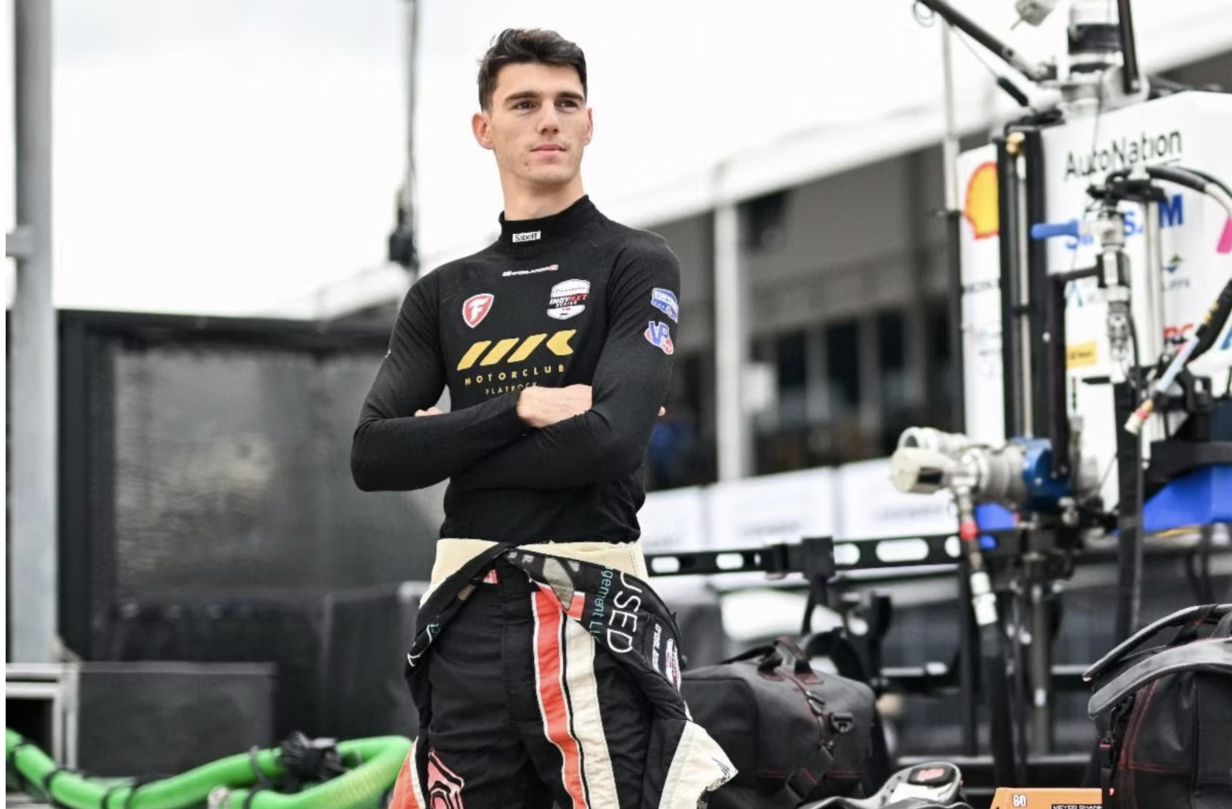 Michael d'Orlando in the pit lane post race
