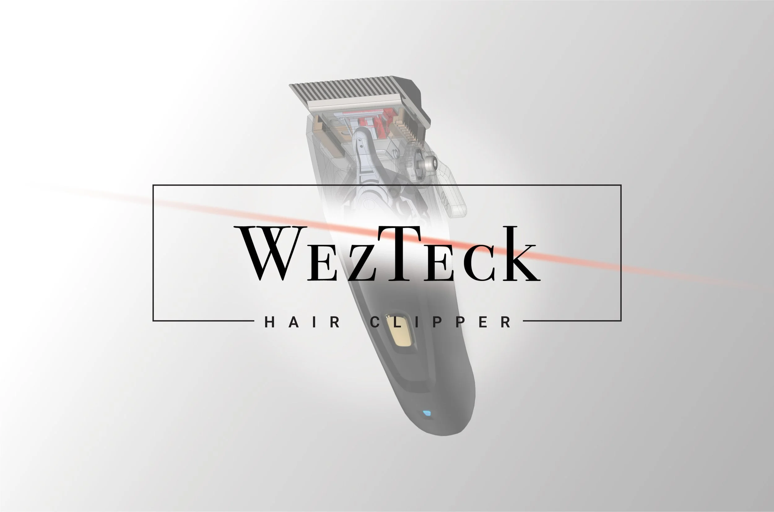 A digital illustration of a hair clipper, shown from a top angle, with the text 'WetzHack' and 'HAIR CLIPPER' overlaying the image.