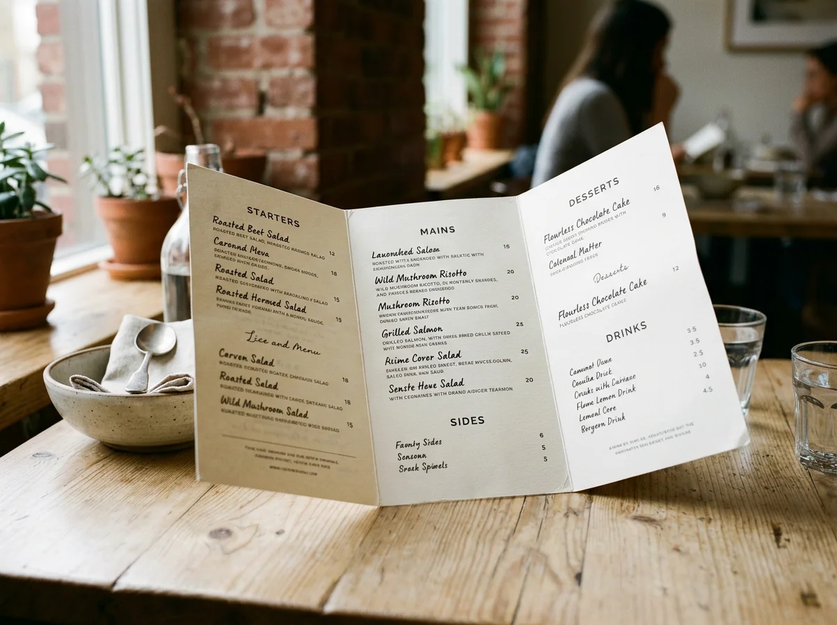 Tri-Fold Brochure/Menu/Infographic