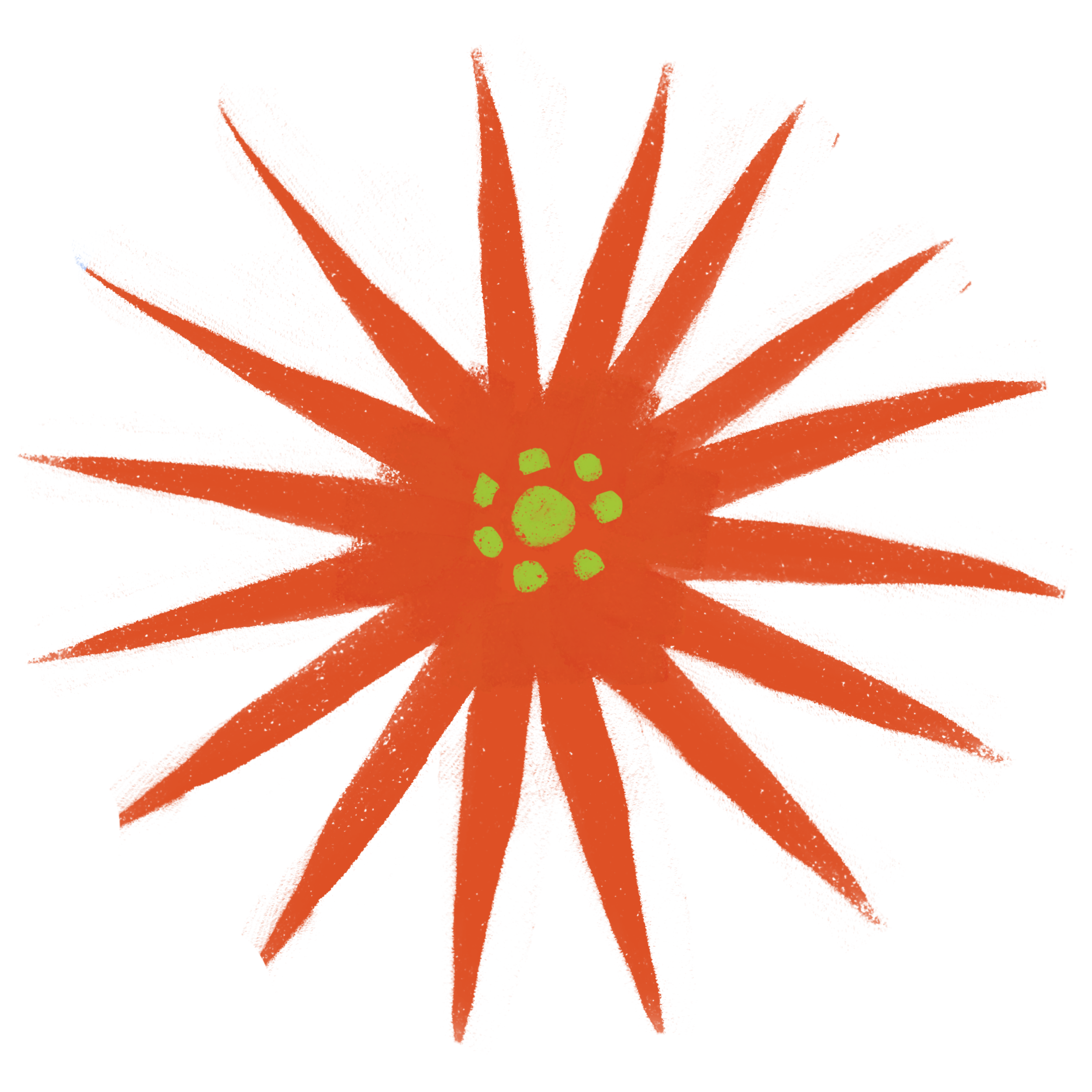 A digital illustration of a stylized pumpkin with orange and red hues, with green dots at the bottom, and a dark background.