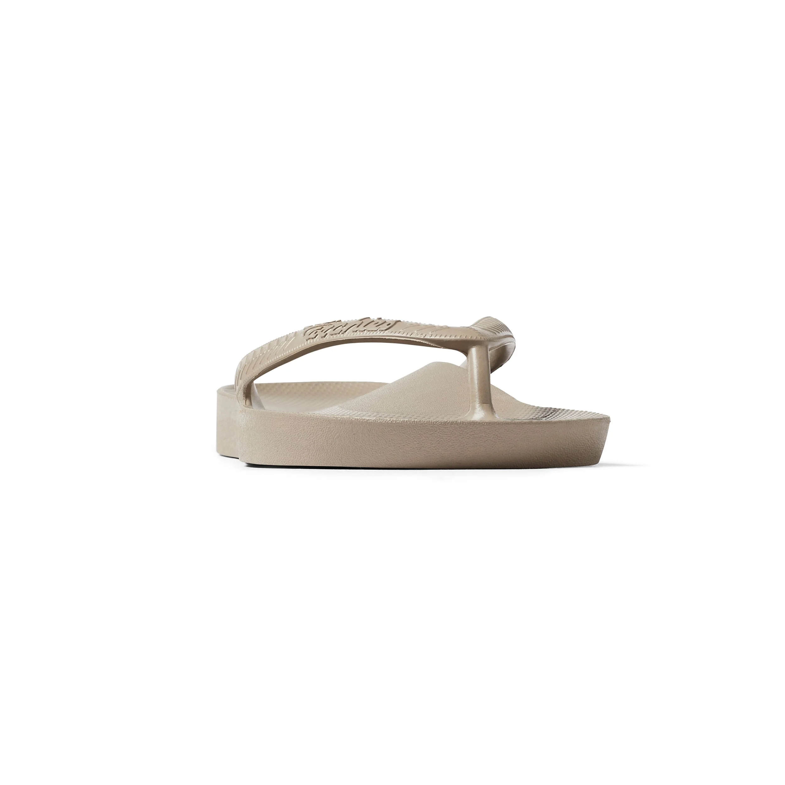 Archies arch support thongs Taupe front.jpg
