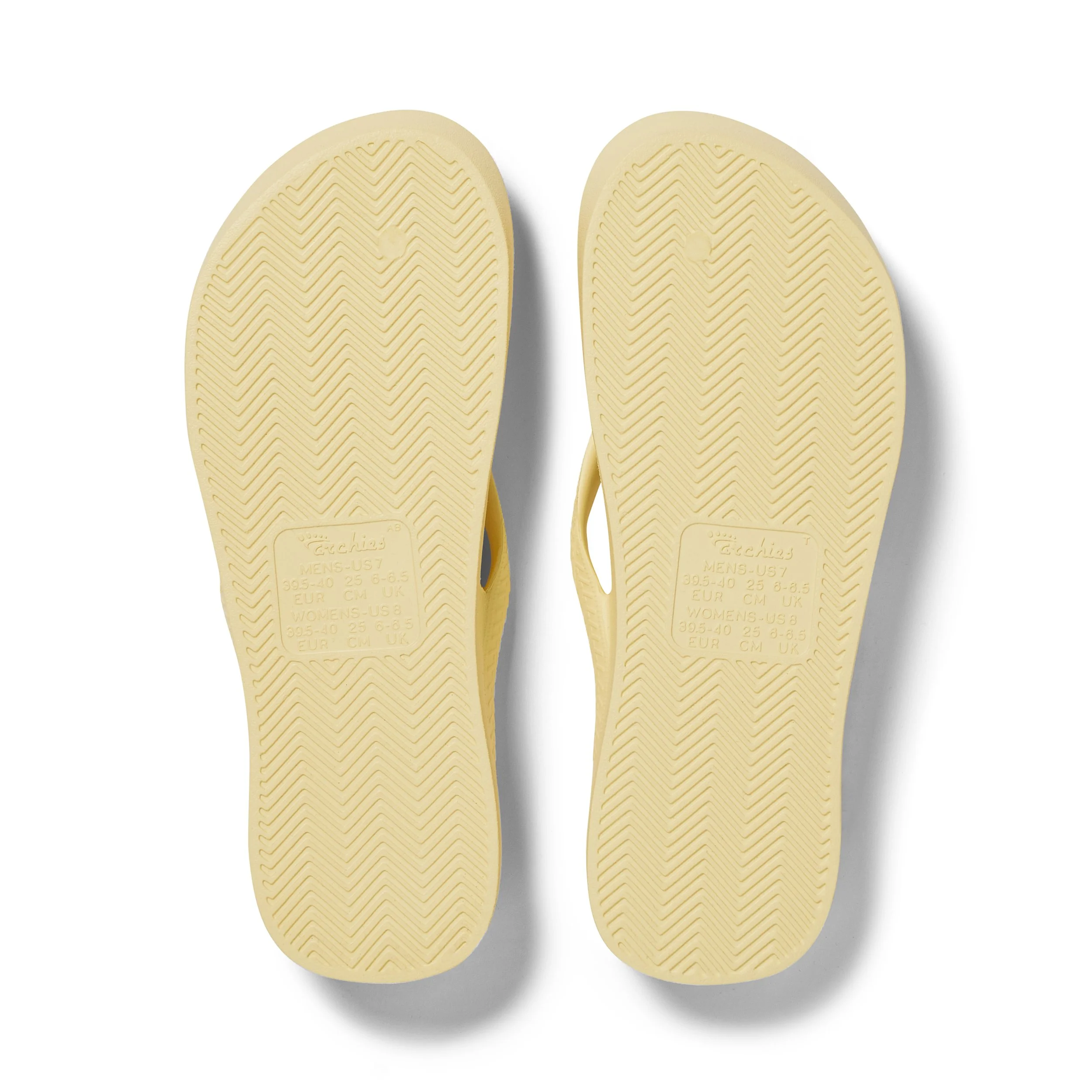 Archies arch support thongs Lemon bottom.jpg