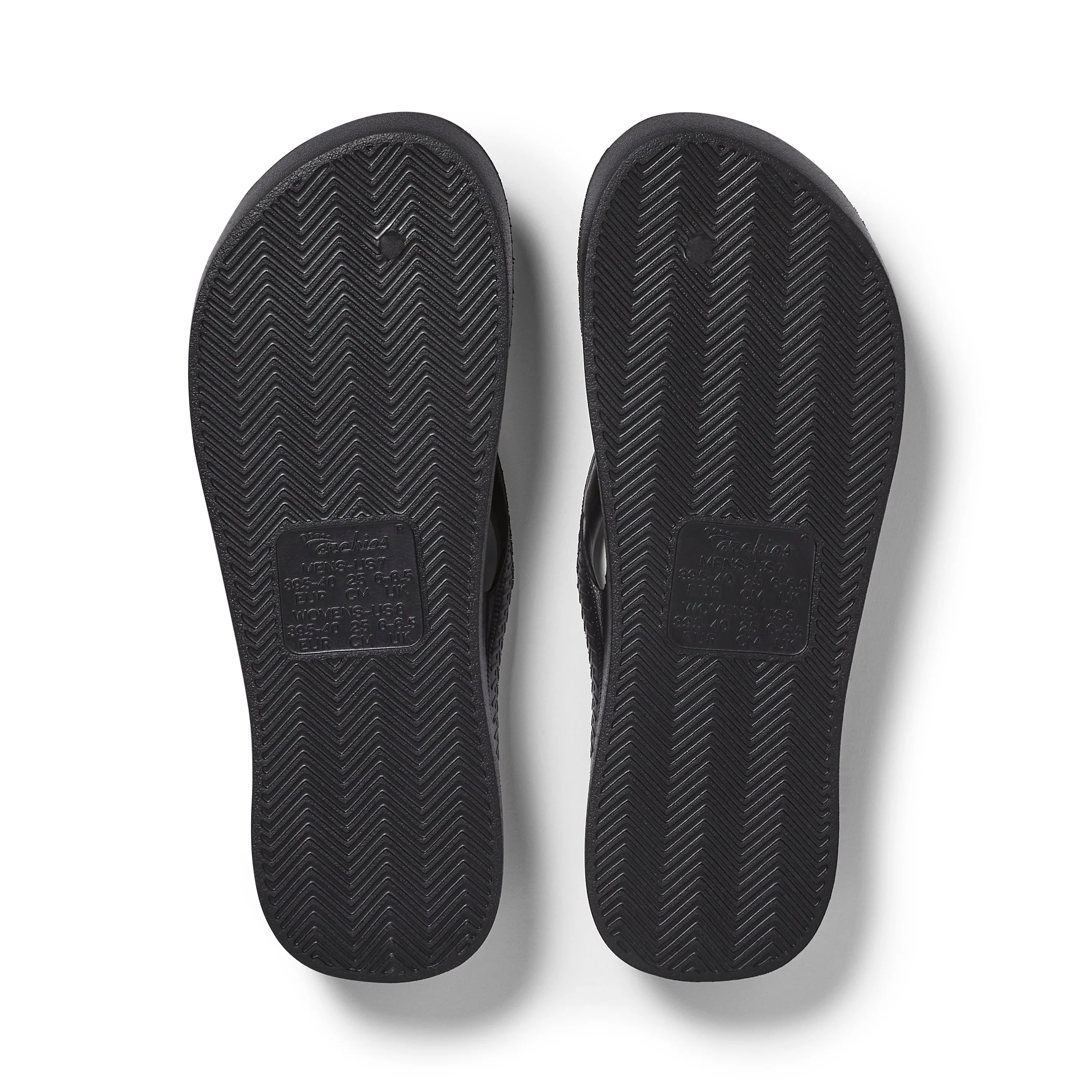 Archies arch support thongs black bottom.jpg