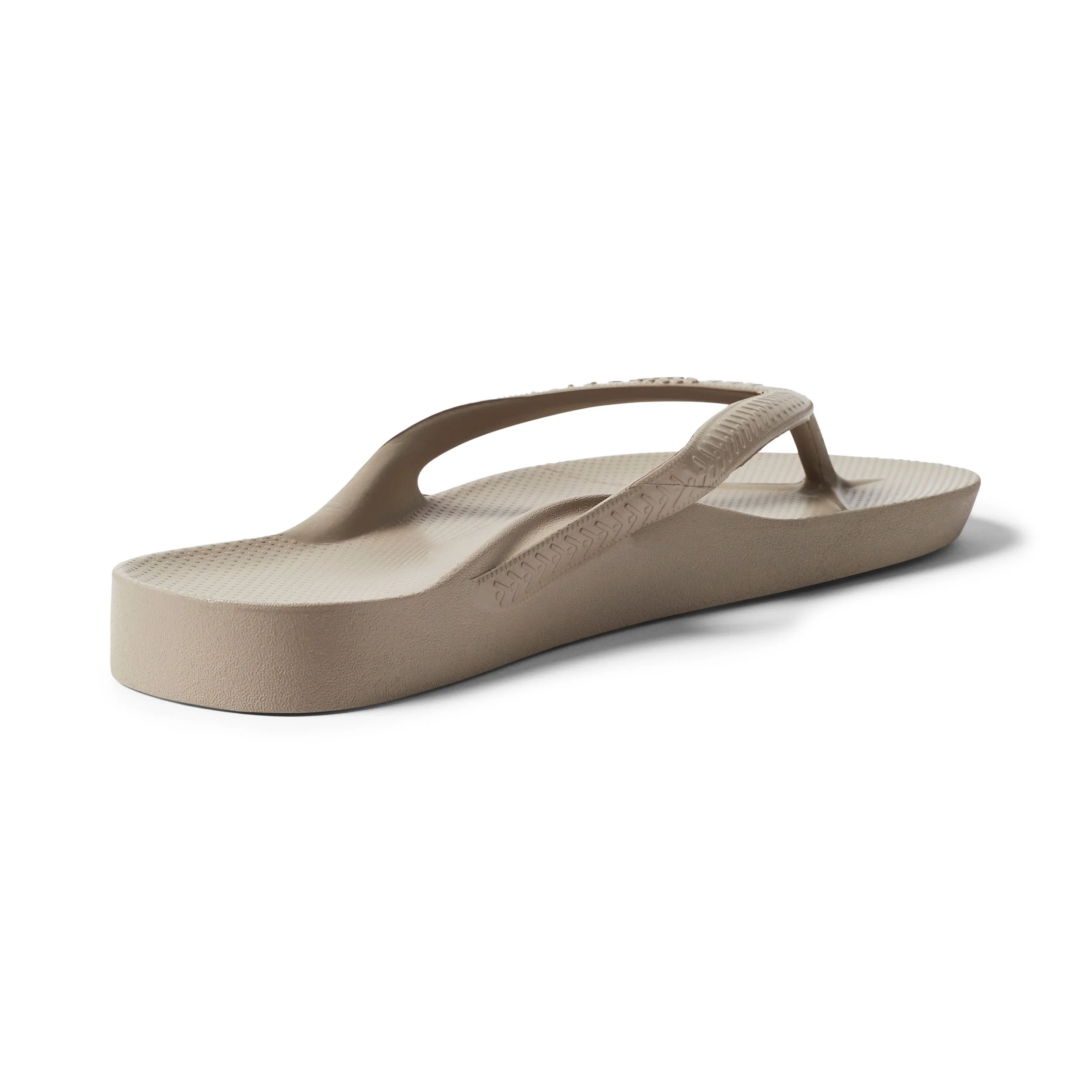 Archies arch support thongs Taupe back 3_4.jpg