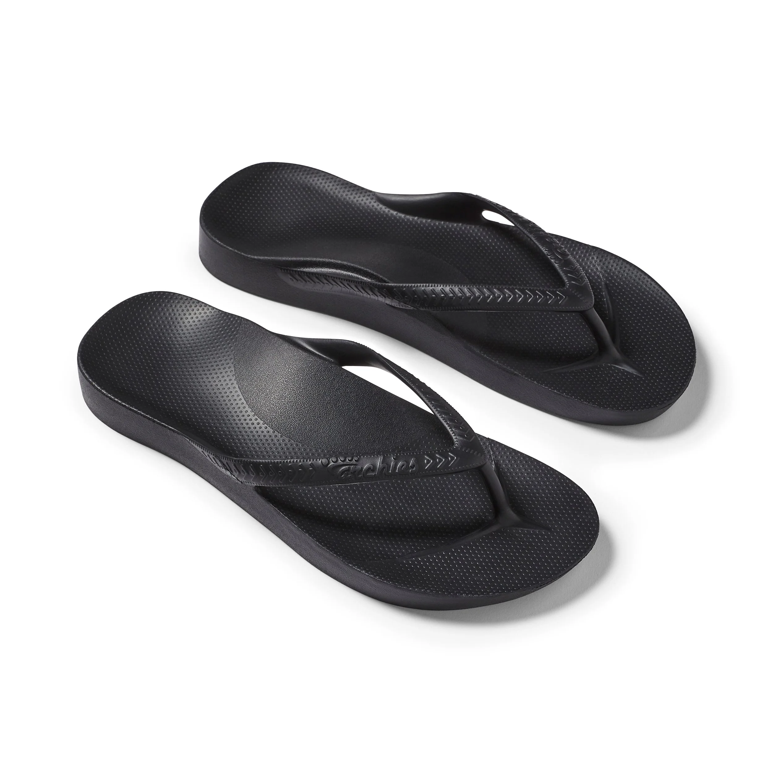 Archies-Arch-Support-Thongs-Black top 3_4.jpg