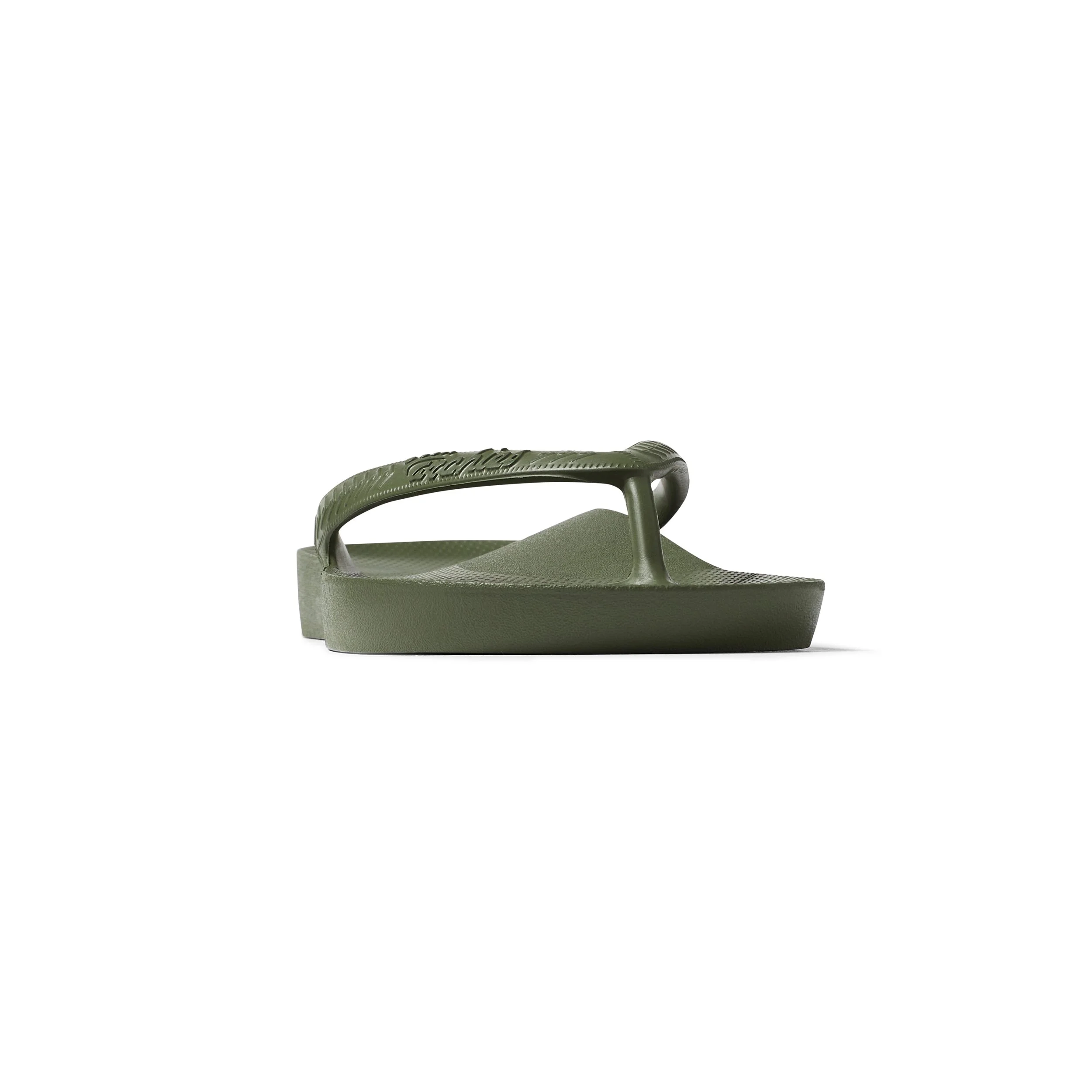 Archies arch support thongs Khaki front.jpg
