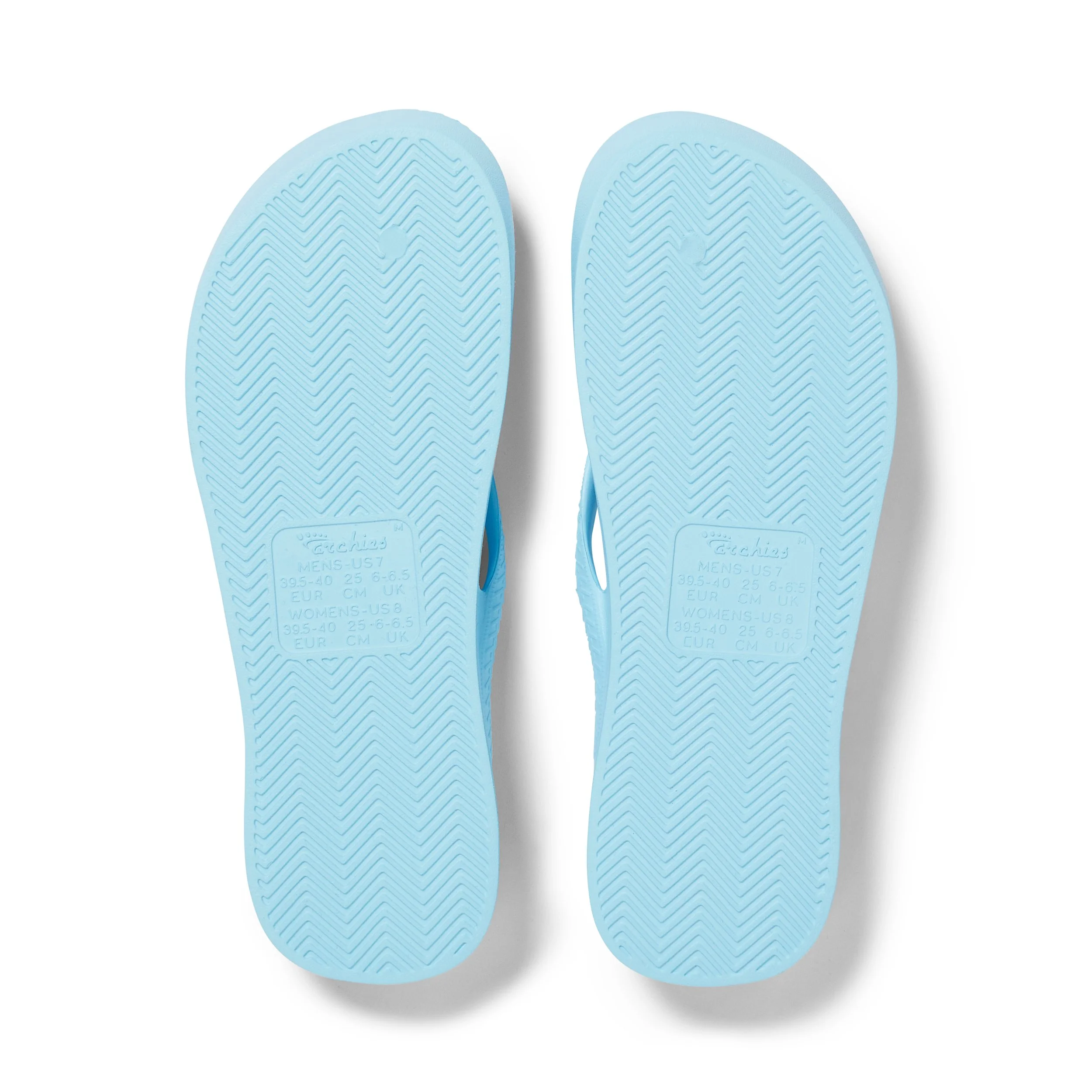 Archies arch support thongs Sky Blue bottom.jpg