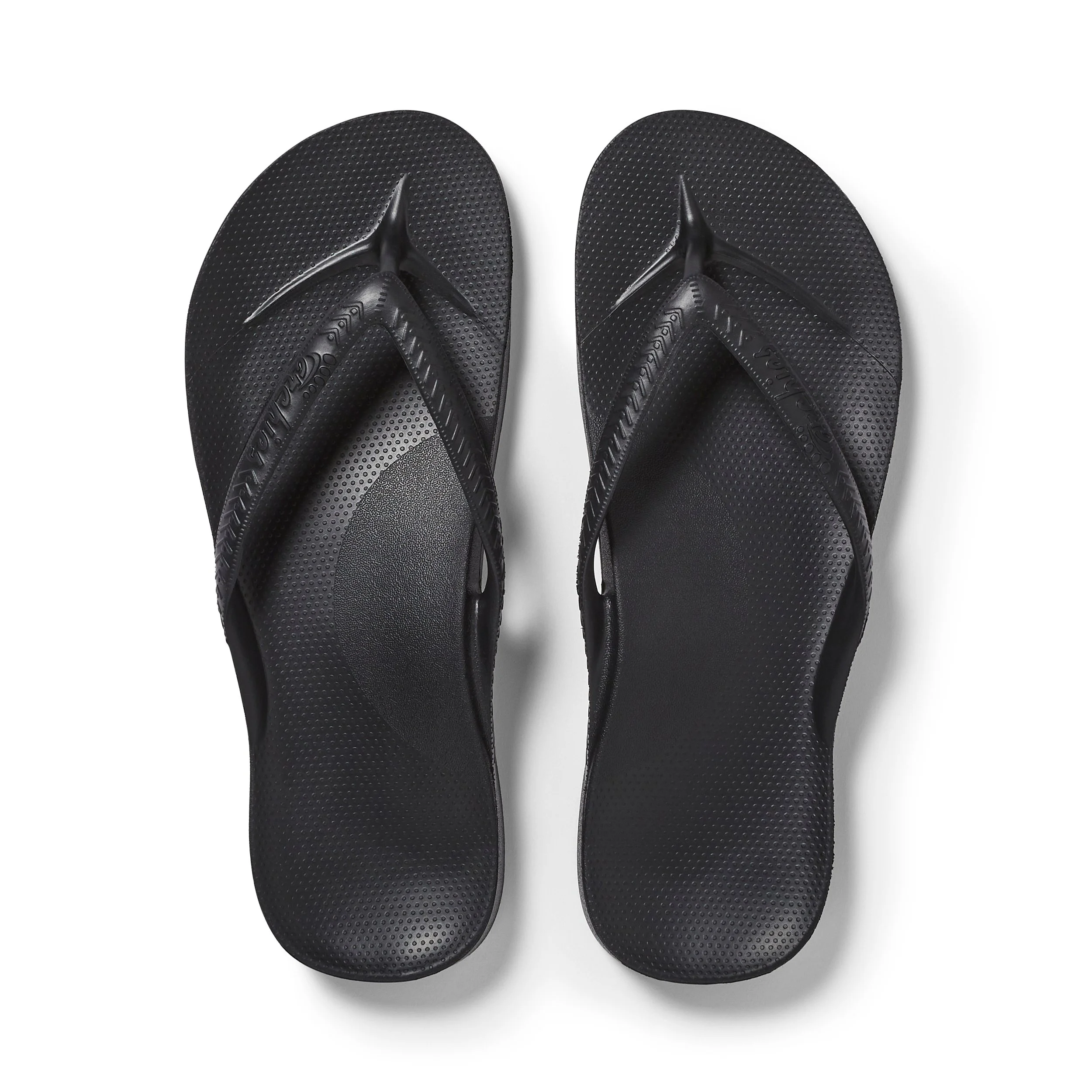 Archies arch support thongs black top.jpg