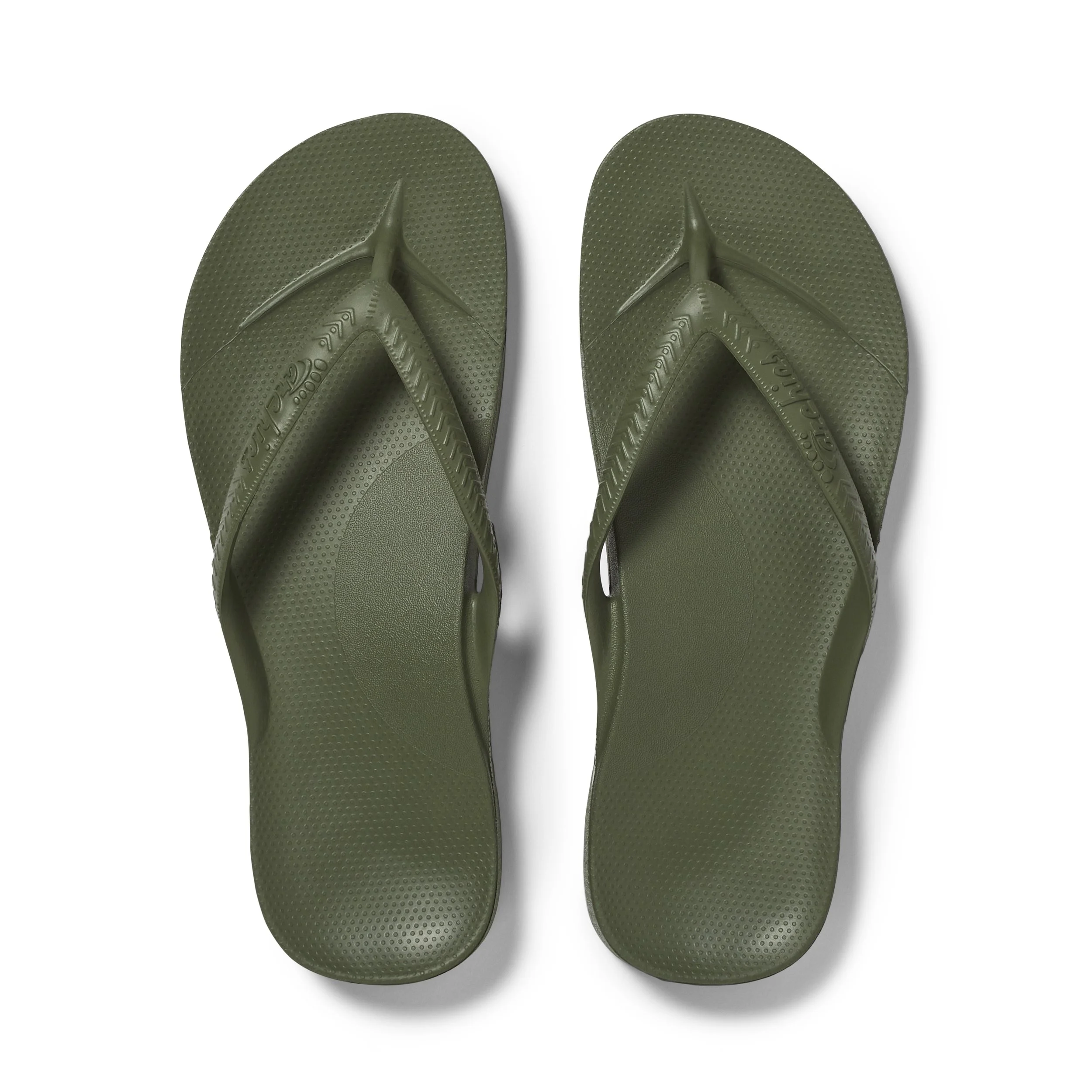 Archies arch support thongs Khaki top.jpg