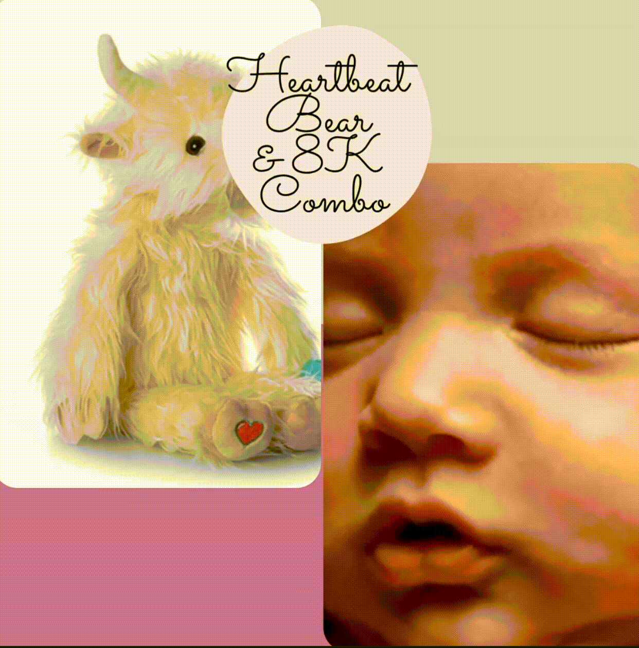 Heartbeat Bear + 8K Ultrasound Photo Combo