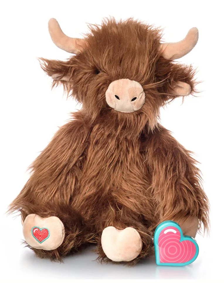 Brown Highland Cow Heartbeat Bear