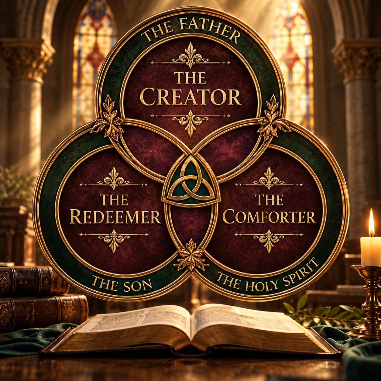 In image of three rings for the Holy Trinity