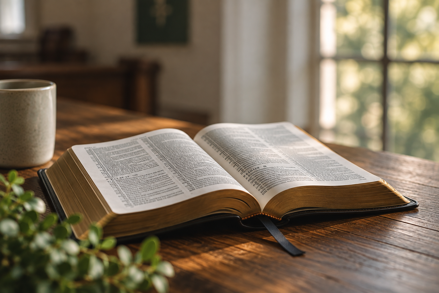 Image of an open bible