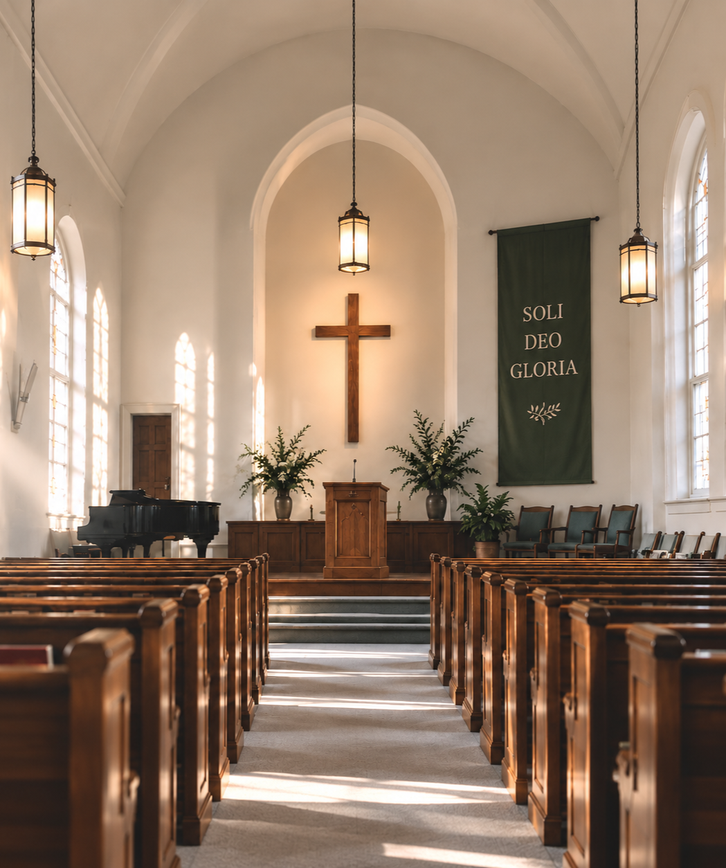 View inside of a church sanctuary