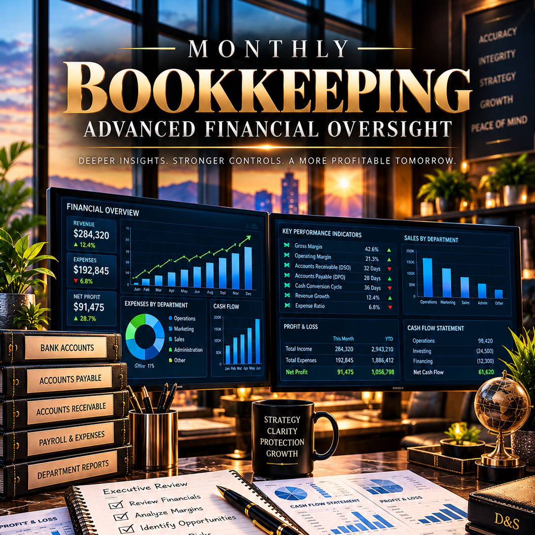Monthly Bookkeeping - Advanced Financial Oversight