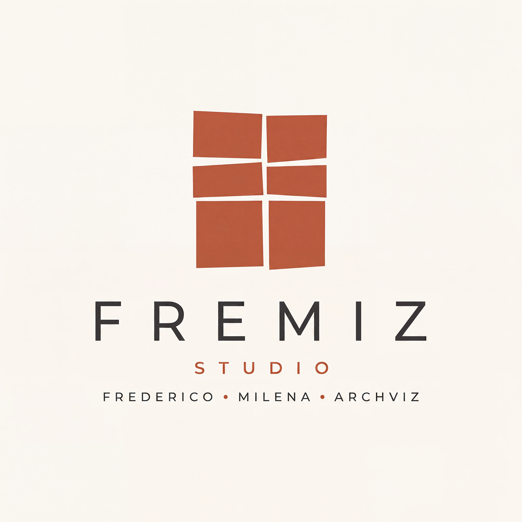 Logo for Frederico Melena Studio with 'FREMI Z' in large letters, and the words 'FREDERICO', 'MILENA', and 'ARCHVIZ' listed below.