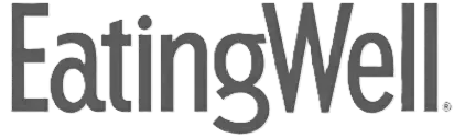 The logo of EatingWell magazine, featuring the words "Eating" in large white letters and "Well" in large white letters on a dark background.